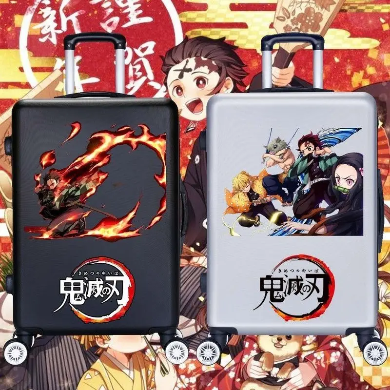 

Чемодан Demon Slayer, дорожный чемодан, ящик для хранения, ящик для пароля, дорожный чемодан с рисунком аниме Kamado Tanjirou, подарочный чемодан