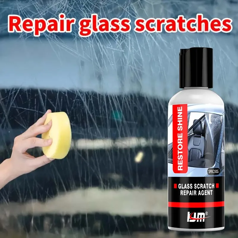 50g Car Windshield Scratch Repair Agent - Professional Glass Restorer, Quick-Acting, Easy to Use, Enhances Clarity