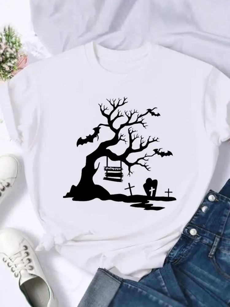 

Lovely Trend Cute Trend Clothing Short Sleeve Halloween Thanksgiving Festival Women Female Fall Autumn T-shirts Top Graphic Tees