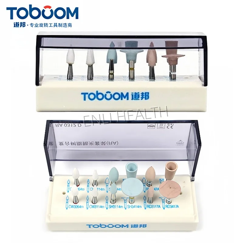 

12pcs/set Dental Composite Resin Polishing Kit RA0312D Elastic Grinding Head for Low Speed Handpiece Polishing Set