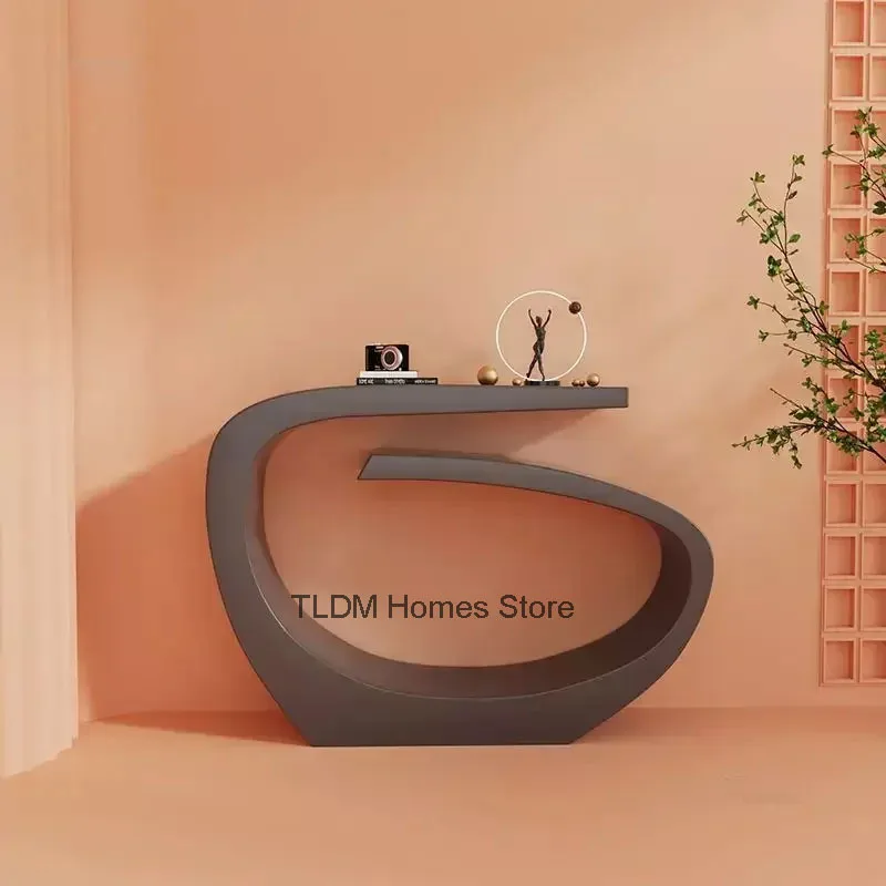 Italian Entrance Console Tables Luxury Ultra-narrow End View Table Home Living Room Furniture Hotel Corridor Decoration Cabinet image 4