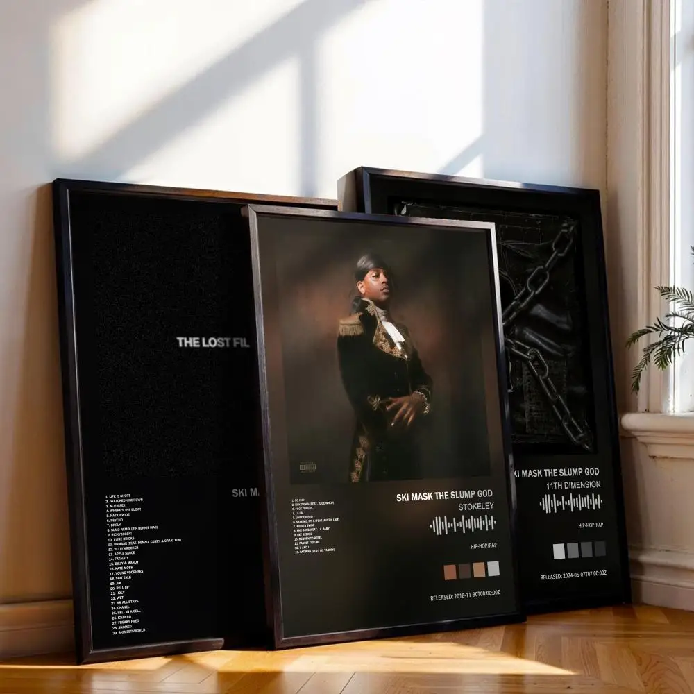 Máscara de esquí The Slump God, póster artístico, cubierta de canciones, música, Rap, pared, pegatina de papel impermeable para decoración del hogar y la sala de estar