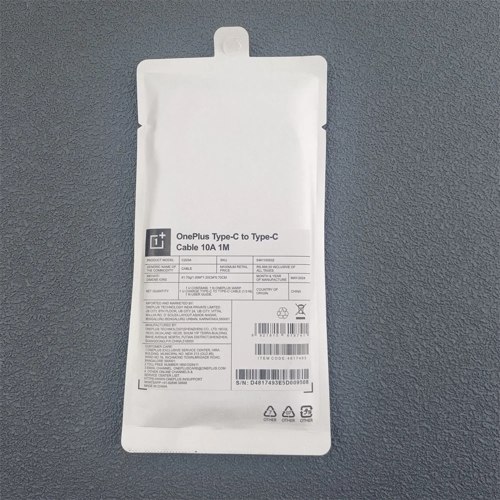 For OnePlus 10A SuperVOOC Fast Charging Cable 120W 100W Type C USB Super Quick Charge Cord for OnePlus 15 13 12 11 11R Ace 5 4 3