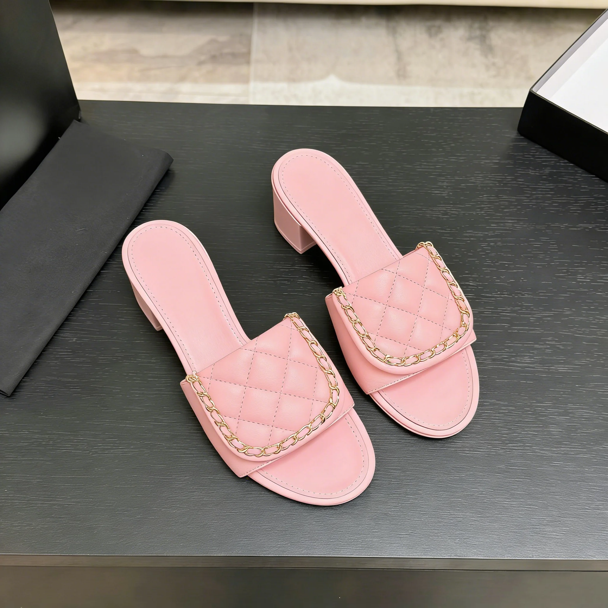 

High-Quality Fashionable Casual High-Heel Ladies Slippers Comfortable Stylish Footwear for Women