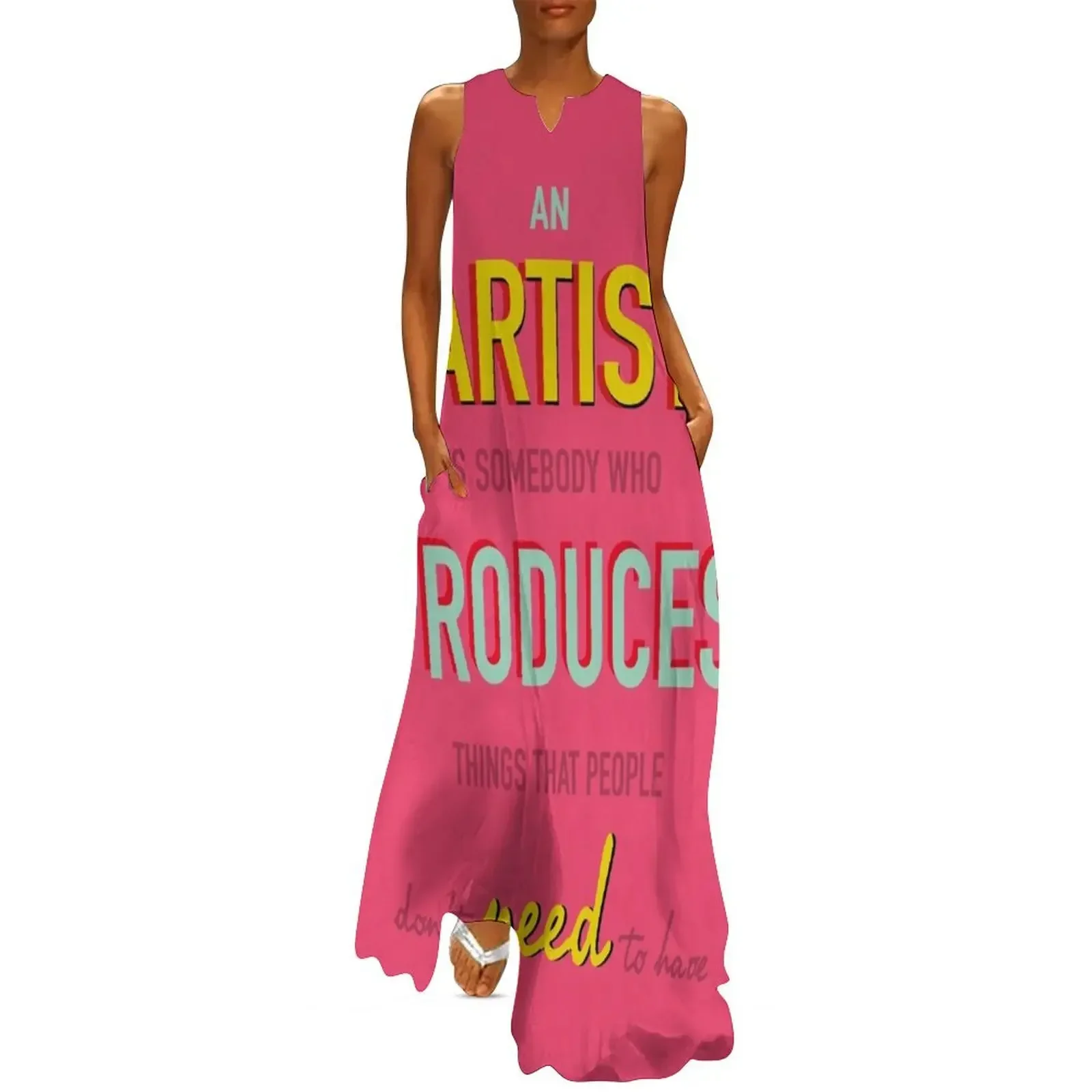 

Quote Andy Warhol Long Dress Dresses gala elegant and pretty women's dresses women's summer dresses 2025 Dress