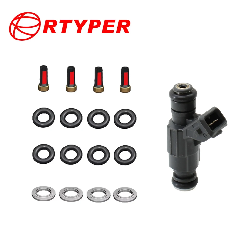 4 Sets Fuel Injector Service Kit O-Ring 0280156063 For VW GOLF Audi S3 TT Seat CUPRA R 1.8 Quattro 06A906031BC