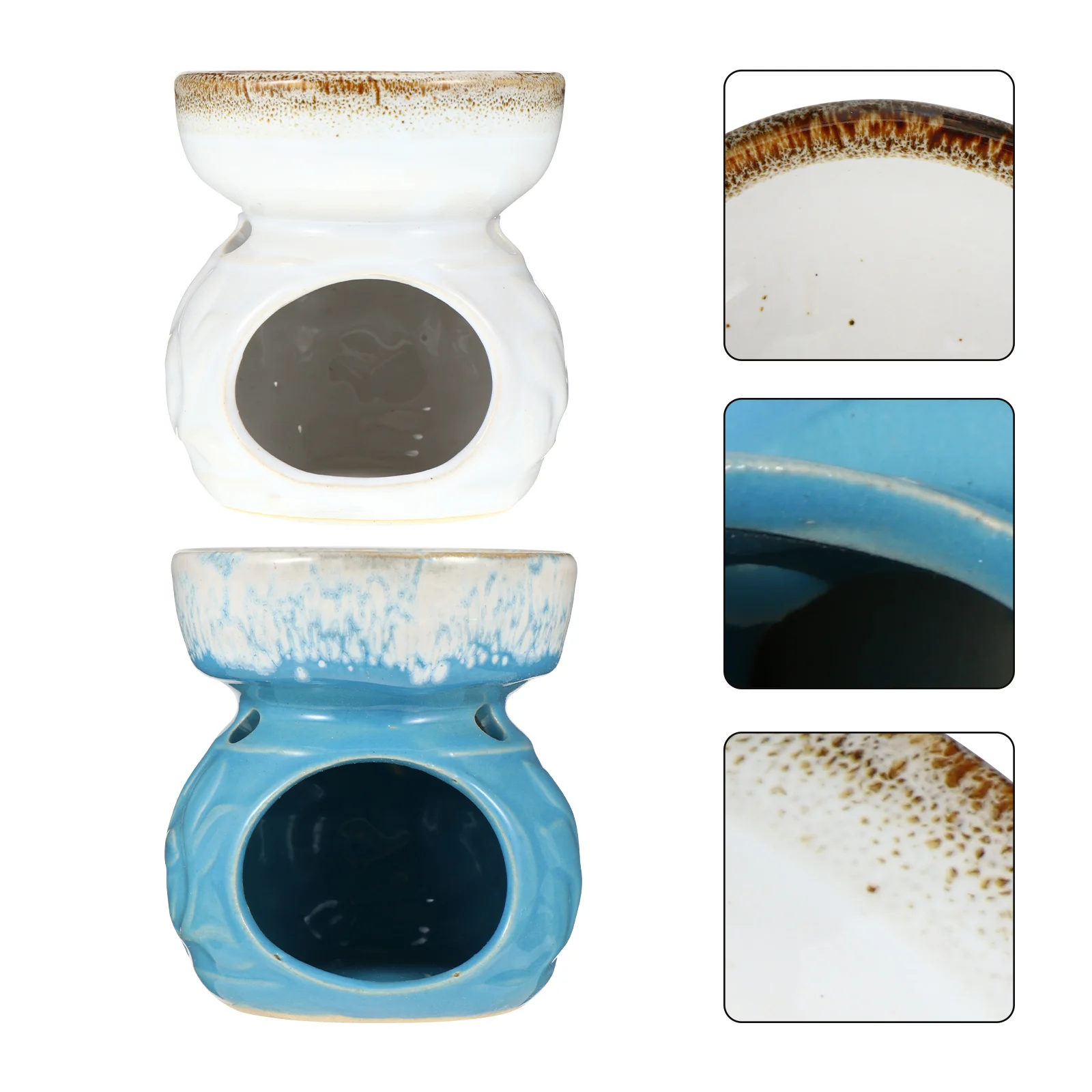 

2Pcs Ceramic Incense Burner Censer Portable Incense Holder for Meditation Yoga Spa Room Decor