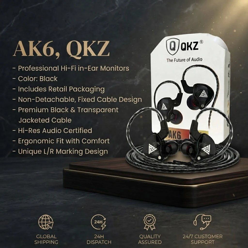 Fones de Ouvido QKZ para Jogos com Microfone, Conector Universal de 3,5mm, Fones de Ouvido HiFi para Corrida, Headset Estéreo com Bass