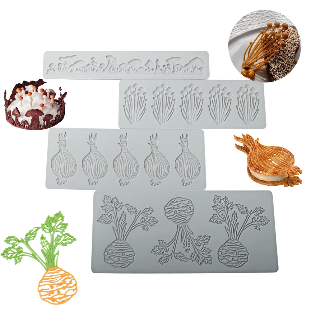 Vegetable Vegetable or Leaf Element Design Chocolate Chip Molds Silicone Cake Molds Dessert Decoration Lace Mat Sugar Craft Silicone Pad - Aliexpress Deal