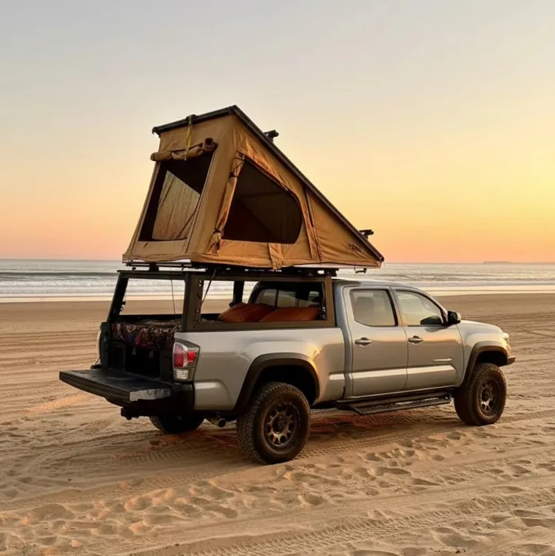 Customized Lightweight Roof Truck Camper Pop Up Truck Camper Tent