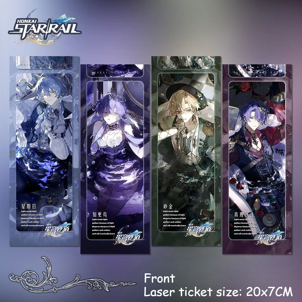 

Honkai: Star Rail Anime Merch Laser Ticket Aventurine Robin‌‌ Sunday‌‌ Dr. Ratio Book Display Shelf Decorations Ornaments