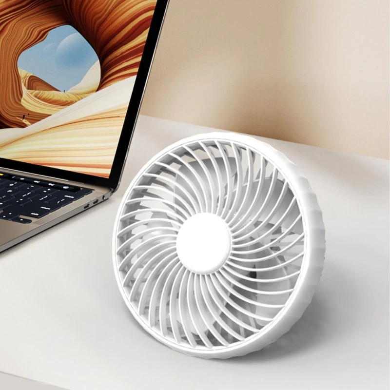 USB Desk Fan Rechargeable Convenient Desktop Fan Ceiling Fan 3Gear Airflows for Any Setting 360°Rotation Drop Shipping