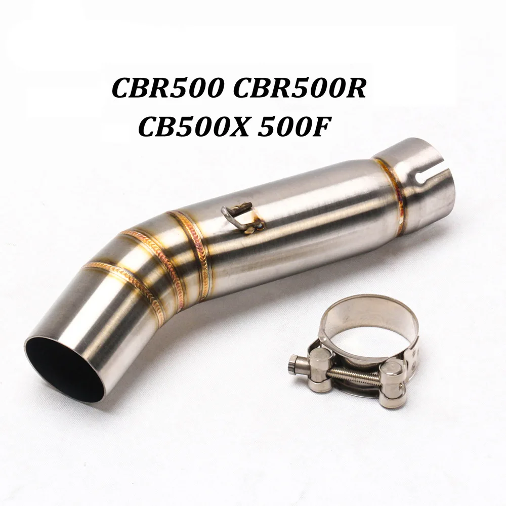 

Stainless steel motorcycle exhaust middle connecting pipe, suitable for CBR500/CB500X/CB500F