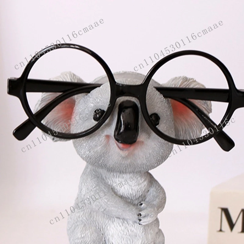 

New Koala Statue Glasses Frame Animal Statue Glasses Digital Display Stand Desktop Decoration
