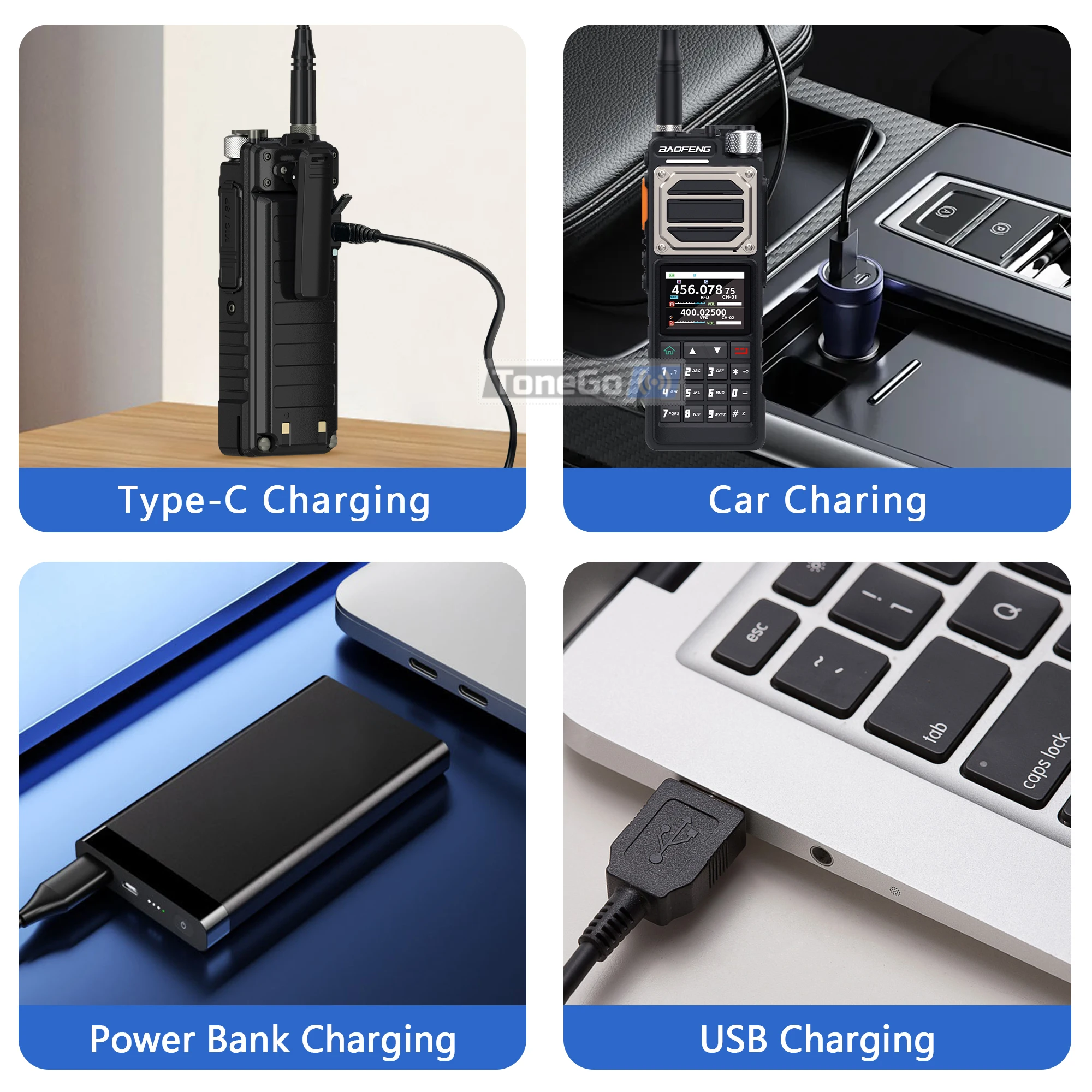 BAOFENG UV-25 PRO GPS Multi Band Walkie Talkie 1000CH AM Type-C Charger Long Range Fall Alarm Wireless Copy Frequency Ham Radio