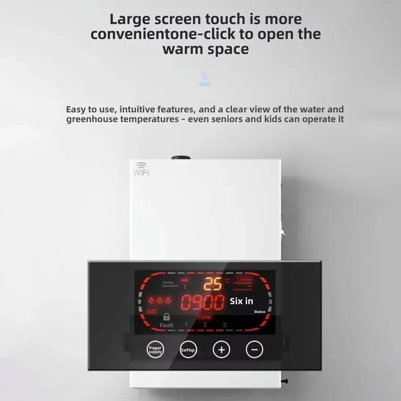 Airo 16kW Class Energy Efficient Touch Screen App-Controlled Wall-Hung Electric Water Heater Full Modulation Radiator Underfloor