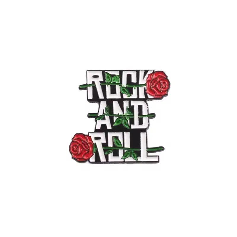 Vintage Rockband-Logo Emaille-Pin-Set Klassische Musik-Anstecknadeln für Fans
