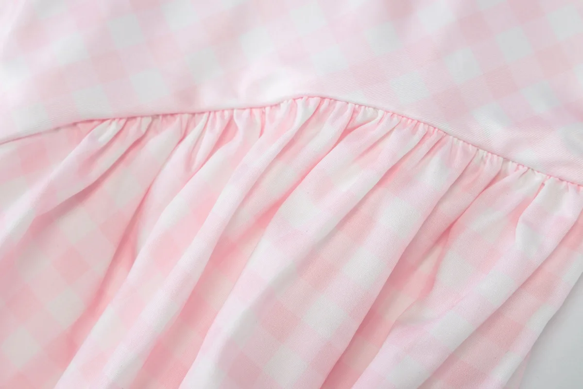 YUZHEXI ヴィンテージスリムウエストチェック柄ギンガムドレス女性スクエアタンクローブエレガントなパーティー傘ドレス