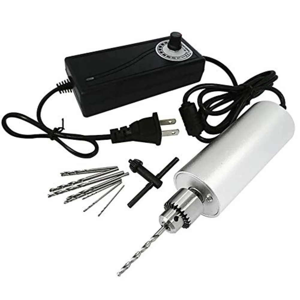 Portable Mini Electric Drill 0.3mm-4mm Quick Change Chuck Handheld Drill For PCB Boards Wood Plastic Paper Metal Sheets Drilling
