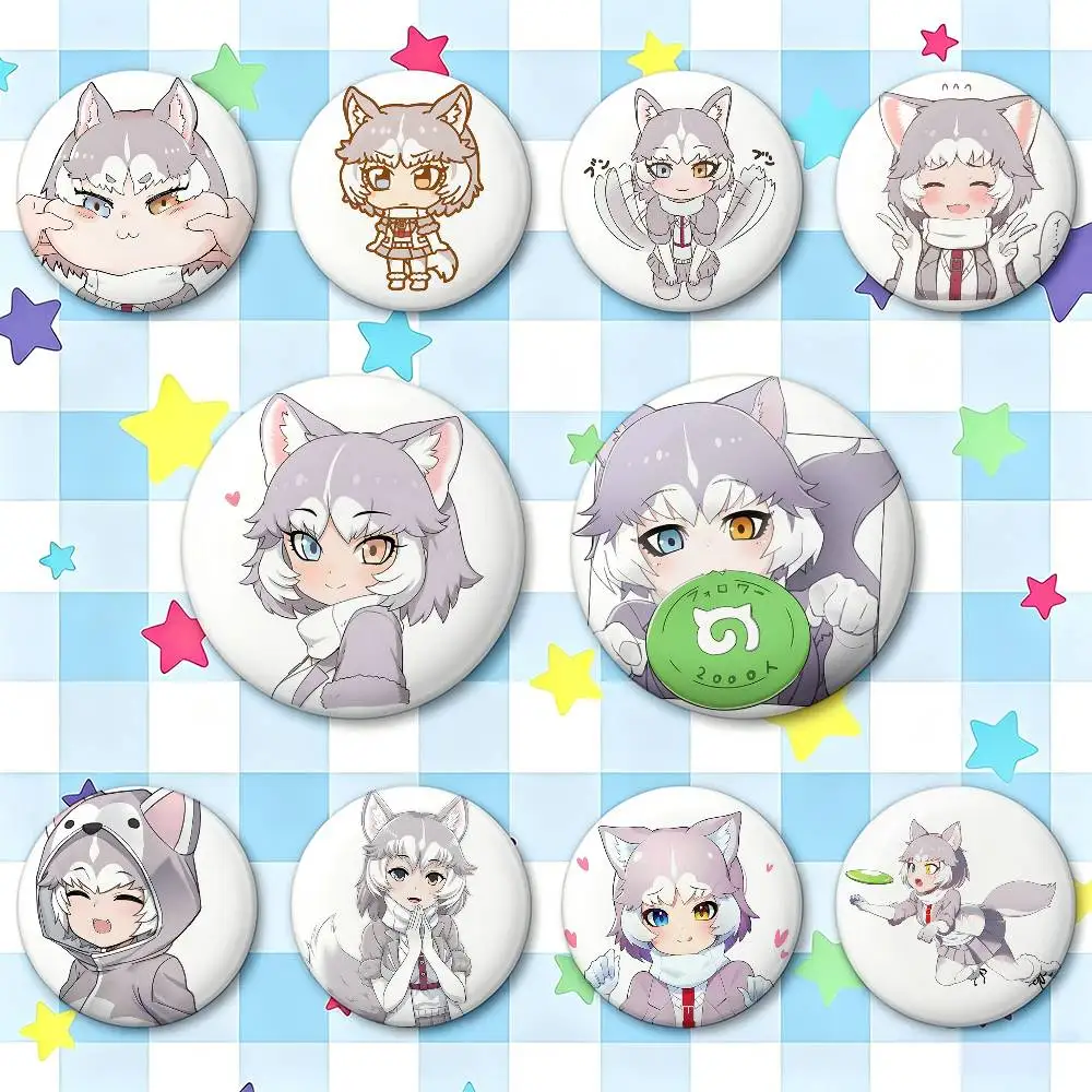 Domestic Dog (Mixed-Breed) Kemono Friends Badges Button Round Creative Pin Brooch Badge Bag Decor Accessories Fans Collect