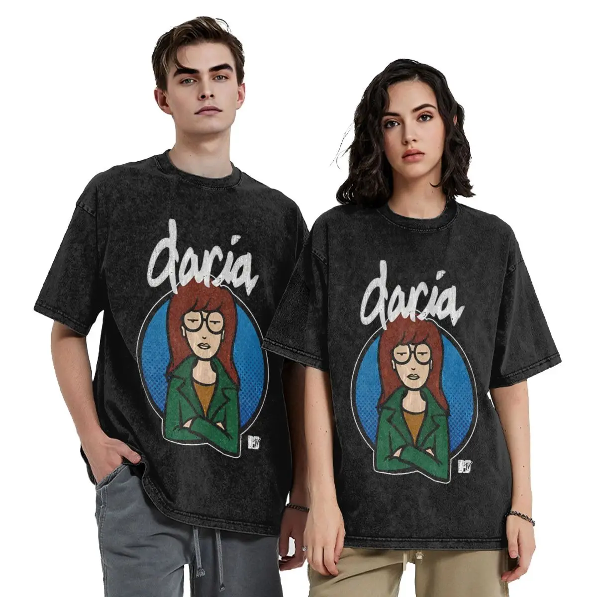 Vintage Wonder Cartoon D-Darias Movie T Shirts Hip Hop Washed Cotton Oversize T-Shirt Bravery Retro Men Women Top Streetwear Tee