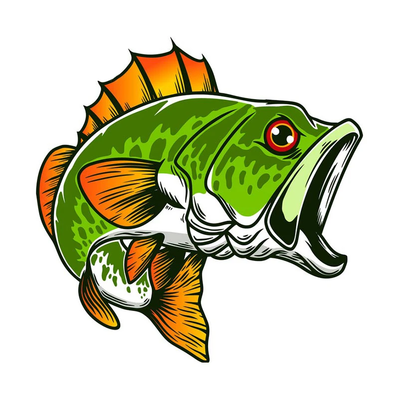 Autocollants de voiture de poisson de pêche, décalcomanies de planche de surf d\'anime rond, vinyle d\'ordinateur portable, décor de moto, accessoires