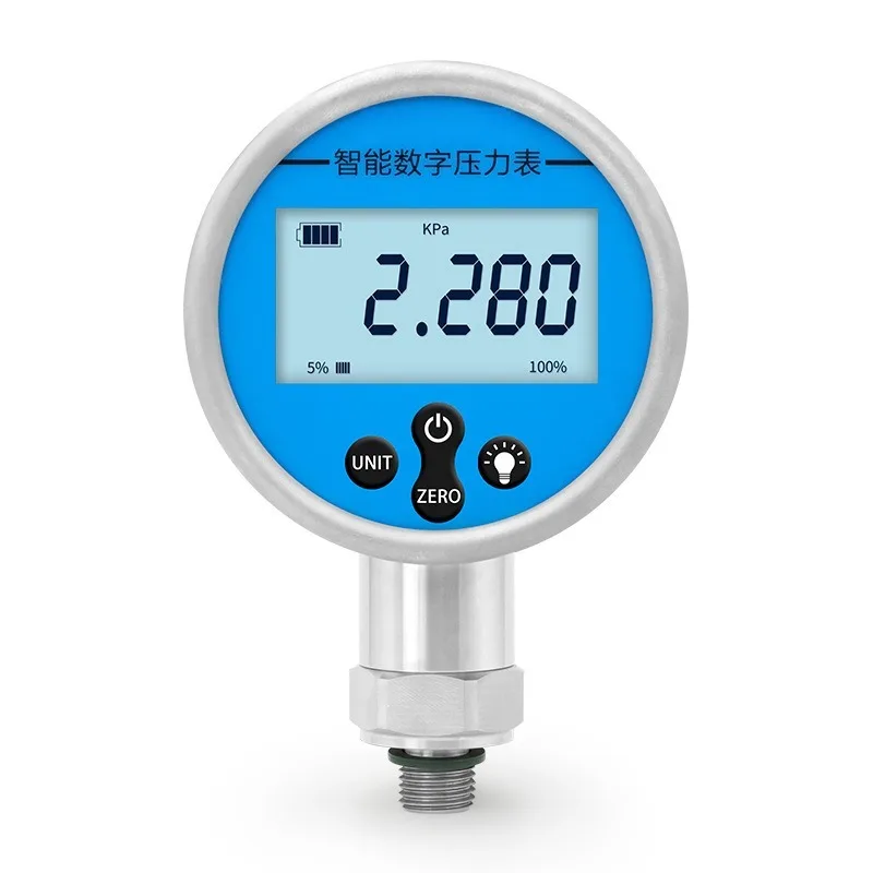 High Precision Digital Pressure Gauge Water Hydraulic Negative Vacuum Meter Electronic LCD Manometer for Air Oil Gas Liquid