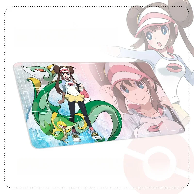 Pokemon 60X35Cm mata na karty Zekrom Mina Liko Irida Sightseer dedykowana karta do gry bitwa pojedynek tablica postacie z anime podkładka pod karty