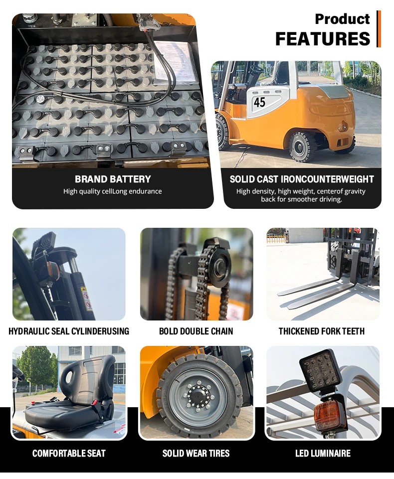 Leistungsstarker 7-Tonnen-Dieselstapler mit Allradantrieb für den Transport von Steinbruchblöcken 7-Tonnen-Dieselstapler – Detail 6