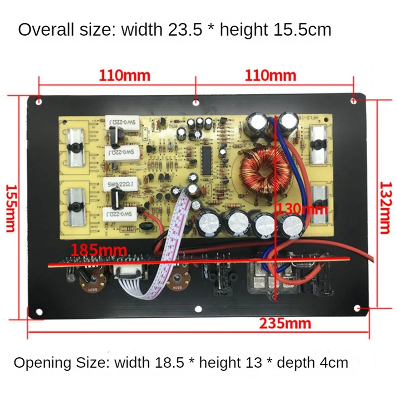 1 PCS PA-80D 12V 1000W Amplifier Board Mono Car Audio Power Amplifier Powerful Bass Subwoofers Amp Universal