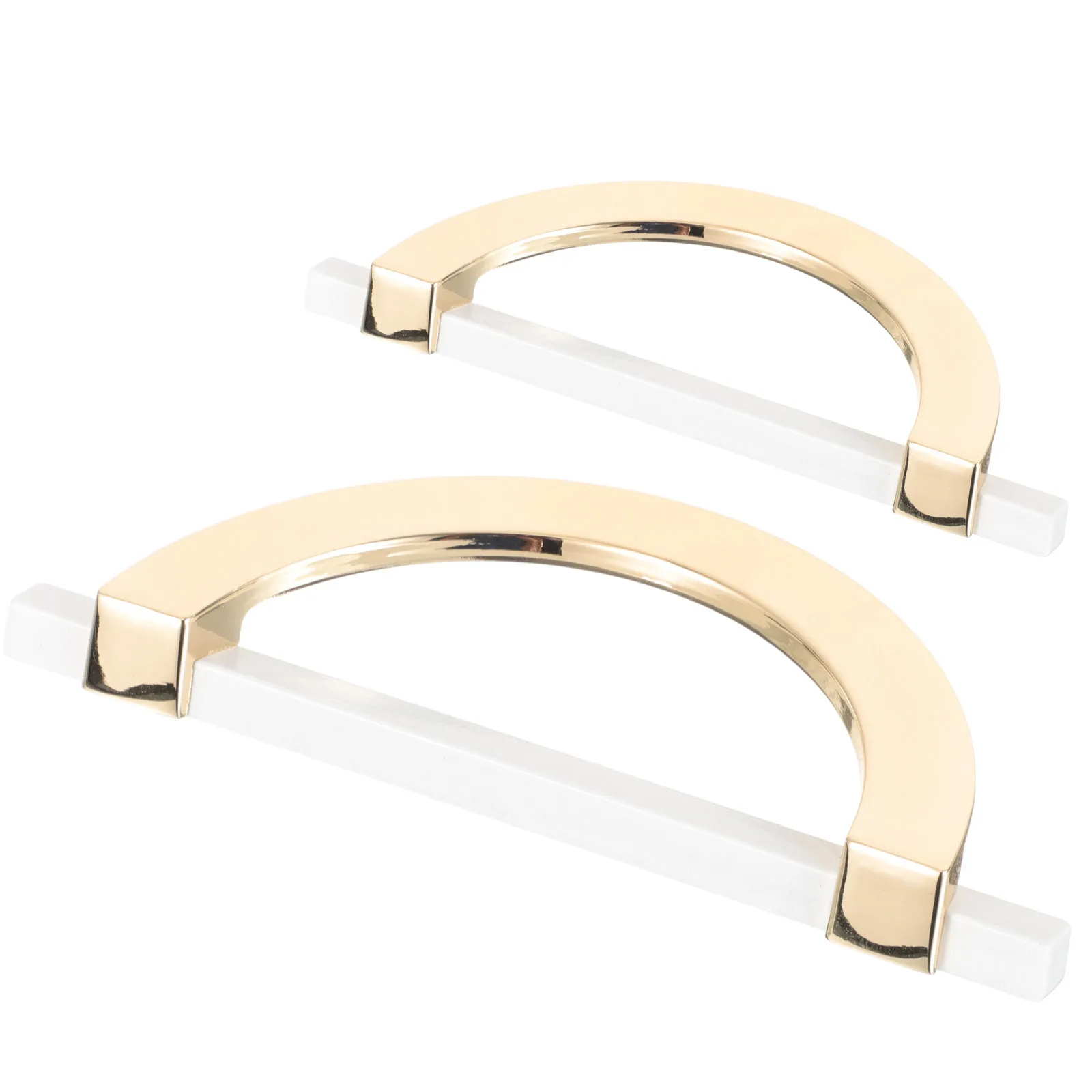 

2Pcs Metal Semicircle Cabinet Handles Compact Design Modern Kitchen Wardrobe Drawer Pulls Decorative Small Cabinet Knobs