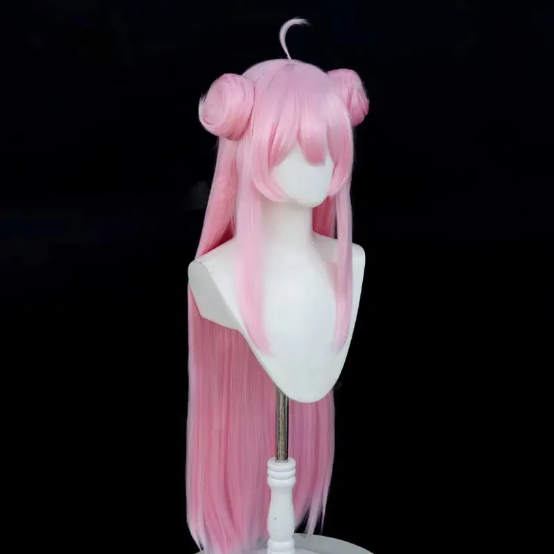 قطعة واحدة من شعر مستعار تنكري طويل مفرود وردي اللون للفتيات مع كعكة منفصلة وشعر طويل فضفاض #4