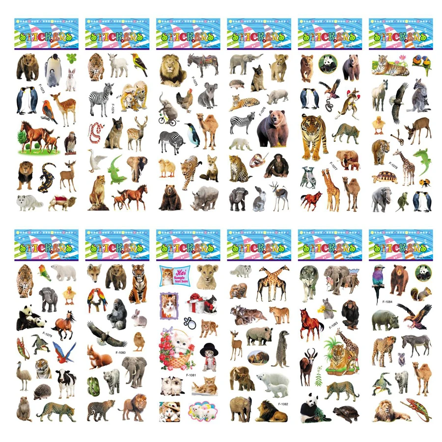 5 Blatt Kinderaufkleber, bauschige Aufkleber für Kinder, Geburtstag, Weihnachten, Neujahr, Geschenk für Mädchen, Jungen, Scrapbooking, Cartoon-Aufkleber – Detail 5
