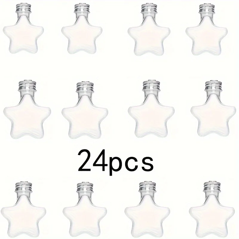 New Arrival 50ml Plastic Water Bottles with Hanging Loops Picnic Essentials Festive Drinkware Leakproof Design Star-shaped Gift