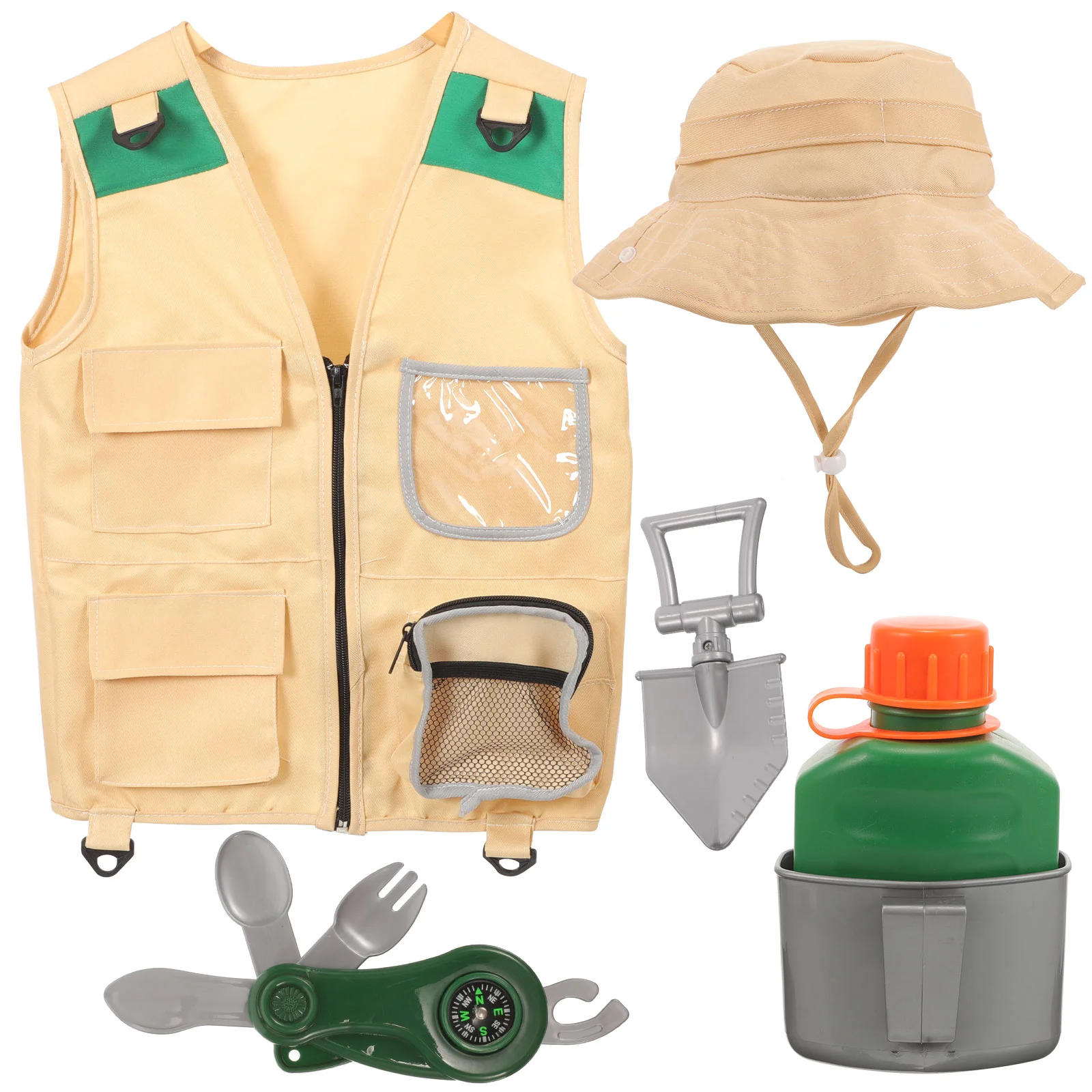 

Children's Adventure Clothing Outdoor Kids Clothes Explorer Kit Camping Vest Hat