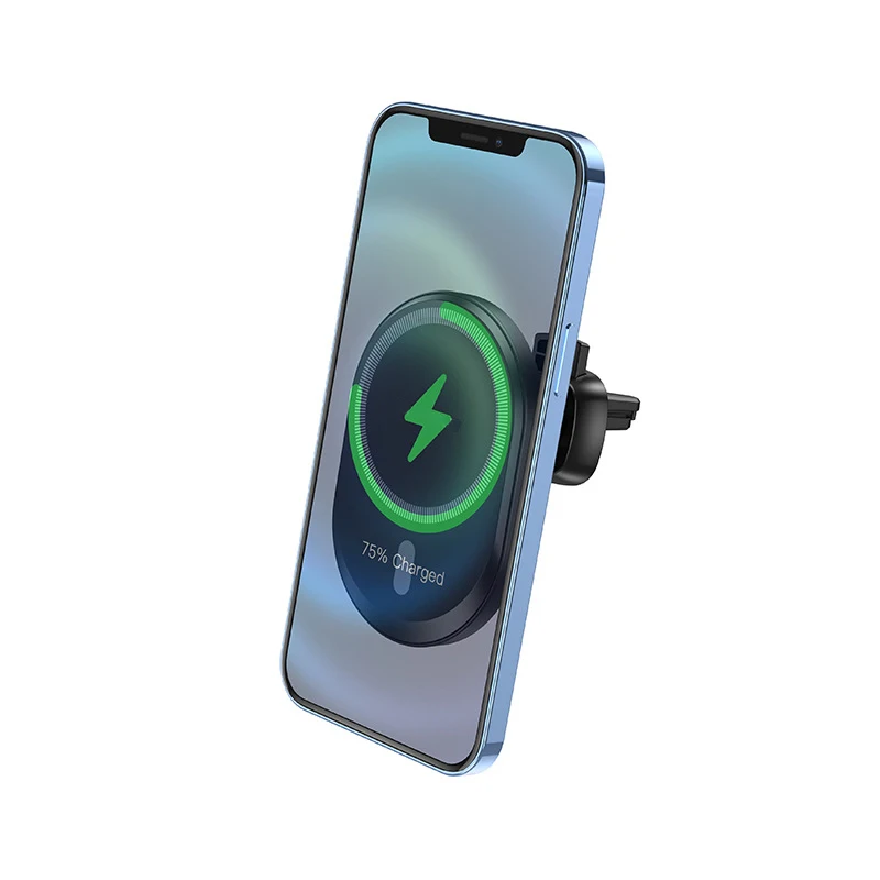 Bonola Car Magnetic Phone Holder 15W Fast Wireless Charging for iPhone 16/16 Pro Max Fuel Vehicle Air Vent Chargers Stand image 6
