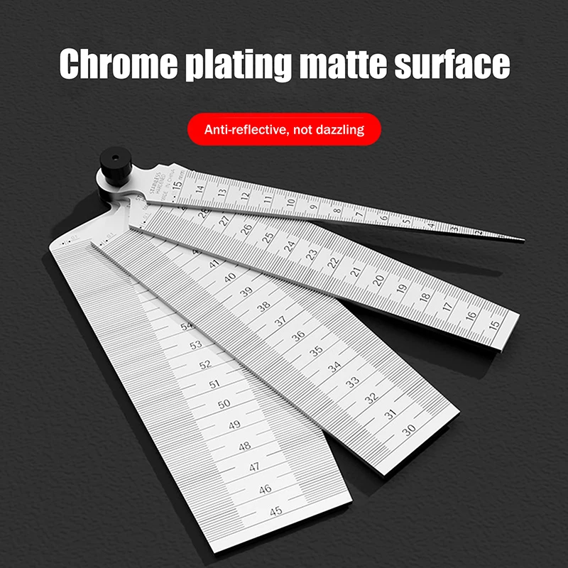 Multi-size Stainless Steel Hole Measuring Tool Taper Gauge Feeler Inner Diameter Ruler Measuring Probes Aperture Measurement