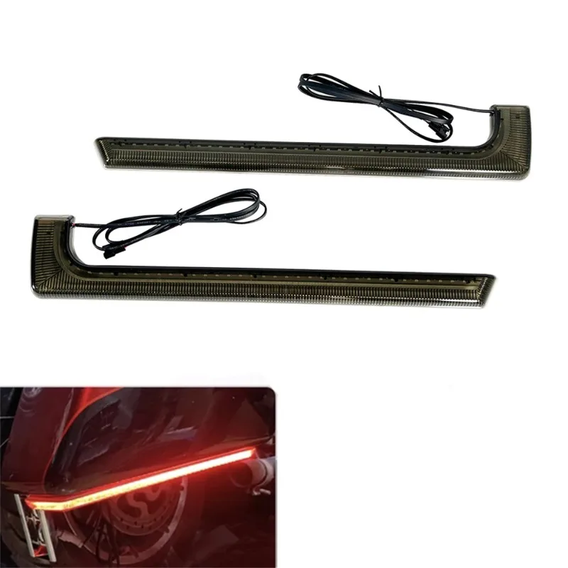 

Motorcycle Modified LED Brake Light Tail Light Side Box Side Light for Harley Travel 2014-2023