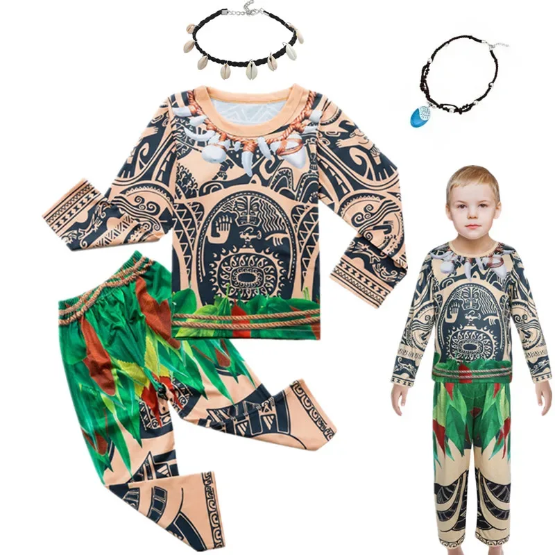 A Litter Of Bears Cosplay Long Sleeved Suit and Girls Disguise M-2 Halloween Clothing Baby Boys M-Maui Tatto 2025 New