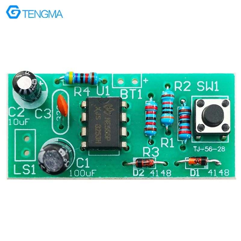 NE555 Dingdong Doorbell Circuit Board Making DIY Kit Variable Tone Electrical and Electronic Products Assembly and Welding