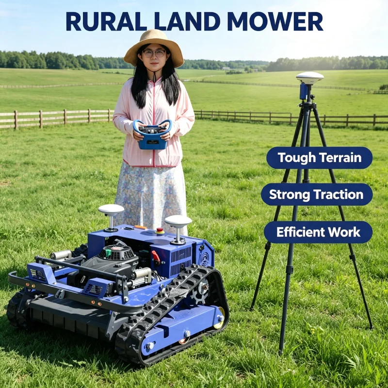 Customized EPA CE Tracked-Type Remote Controlled Grass Mower Brushless 4WD Drive Self-Propelled Mower Slopes Multi-Purpose