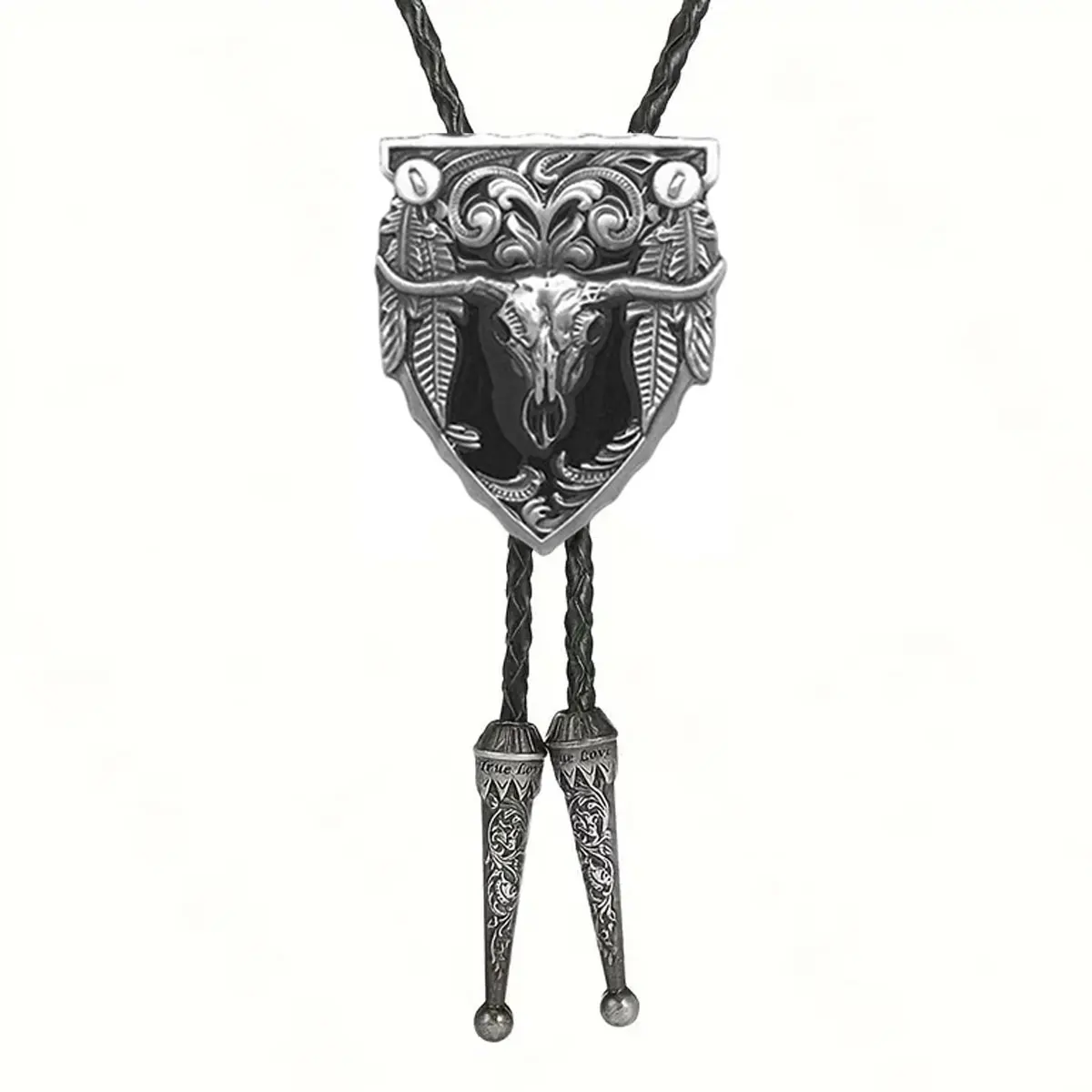 Retro Western Cowboys Necktie Bull Head Style Fashion Men Bolo Tie