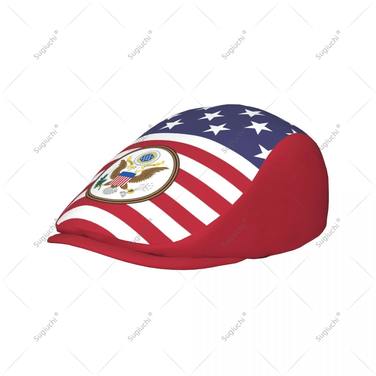 Forward cap USA United States American Flag Men Women Flat Newsboy Driving Hat Cap Short Brim for Driving Daily visors hat