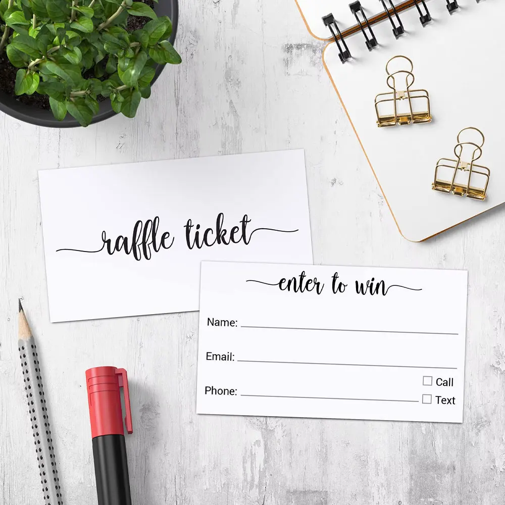 50 unidades de cartões de entrada de ráfaga, 3,5 x 2 polegadas, brancos, contendo nome, número de telefone e e-mail, para uso em competições e rifles.