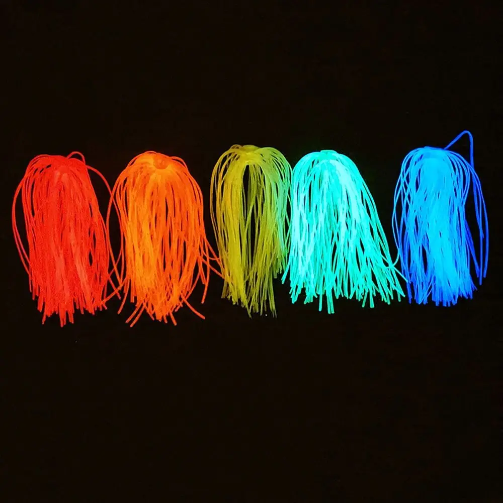 Luminous Fishing Umbrella Skirts 88 Strands Elastic Hole Lure Silicone Skirts Replacement Fly Tying Silicone Jig Skirts