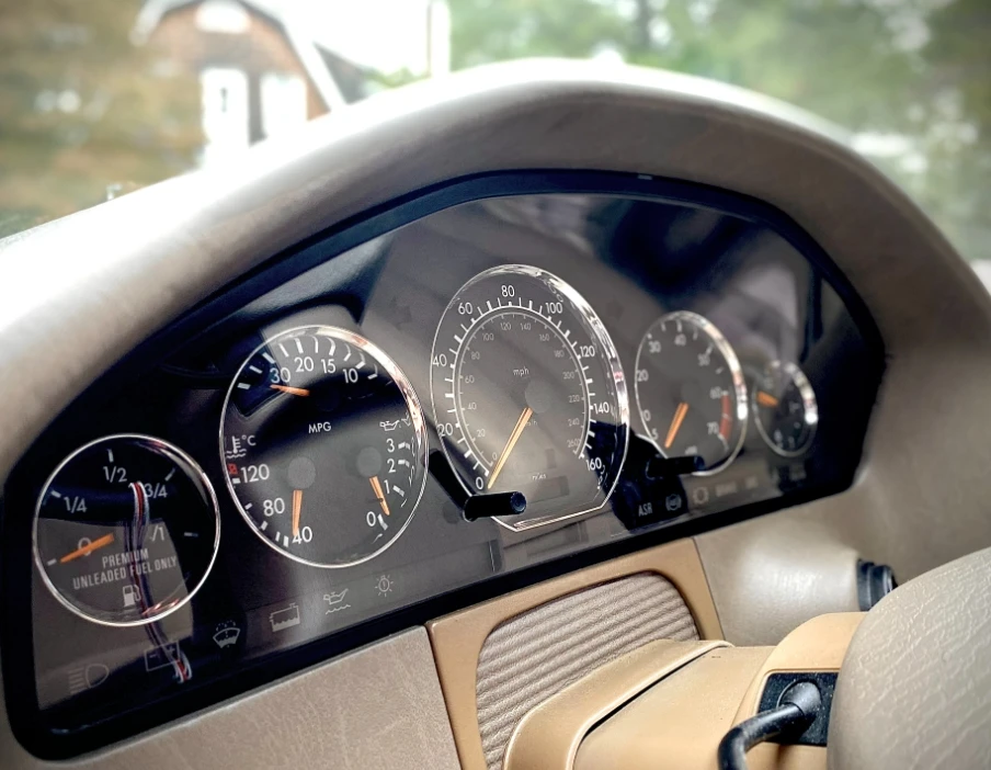 

Premium Grade Chrome Dash Gauge Ring Set For for Mercedes Benz W140 1991~1998 /R129