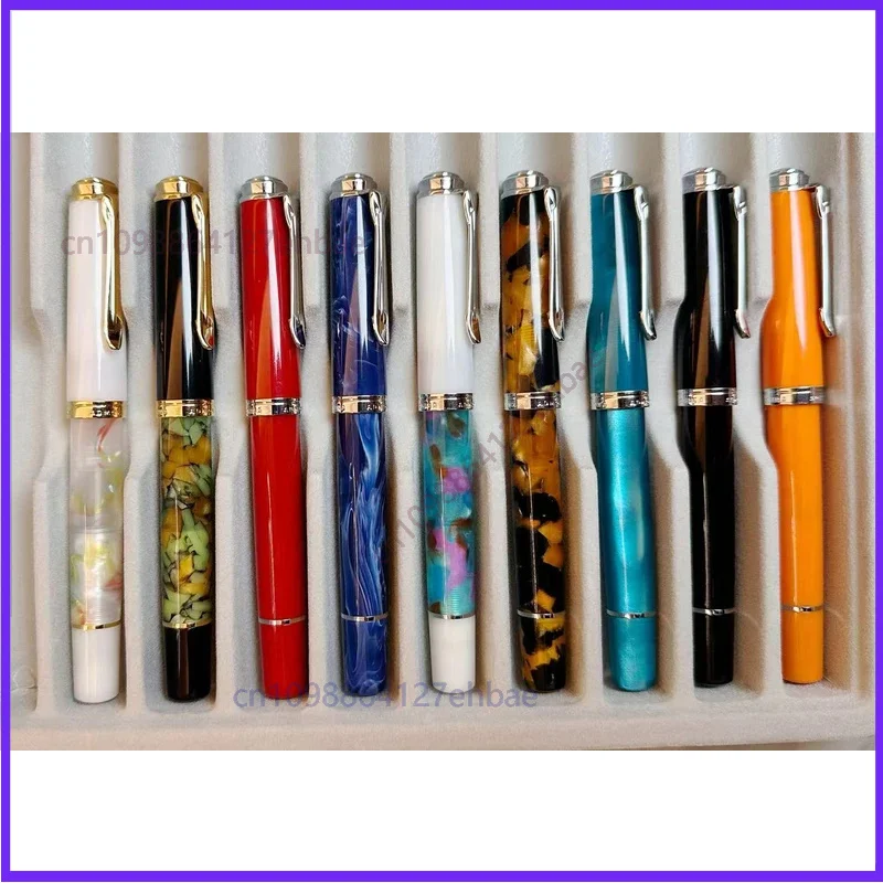 Bolígrafo de Pistón de Acrílico Suave Admok M400 con Punta N.° 5, Tinta Aplicable para Pelikan M400/405, Regalo, Bolígrafos de Oficina para Escritura