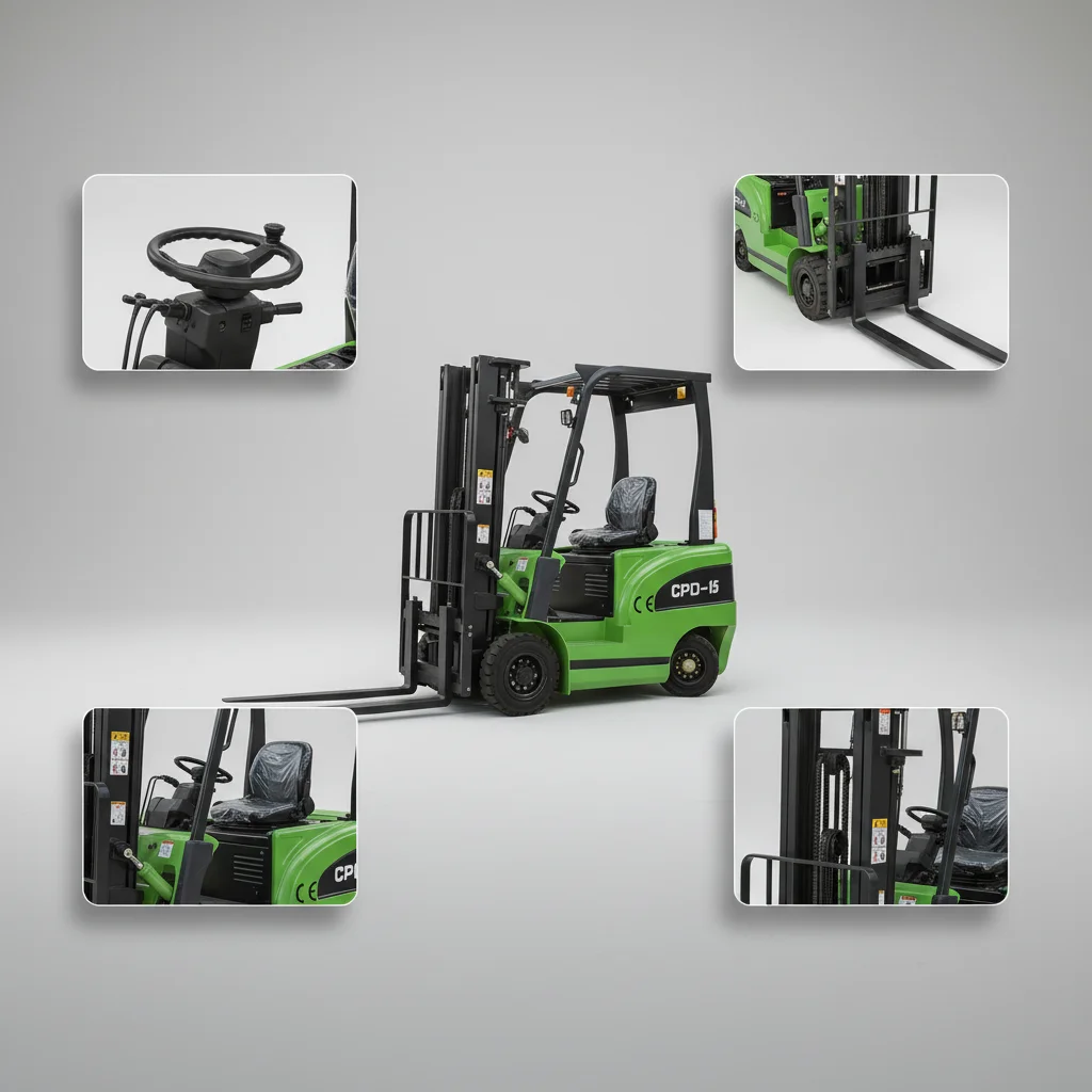 Mini Electric Forklift 0.5-2Ton Portable Stacker Easy Operation for Material Handling Equipment