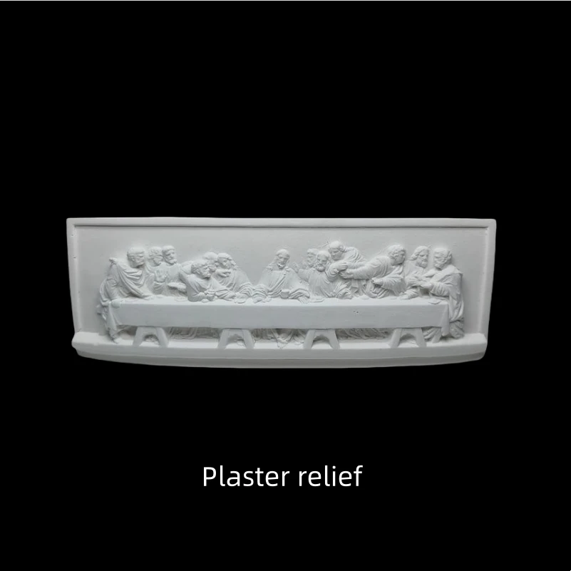 

The Last Supper Plaster Relief Gypsum Gesso Paintings Famous Paintings Retro Relief Ornaments Da Vinci Stereographer Freehand