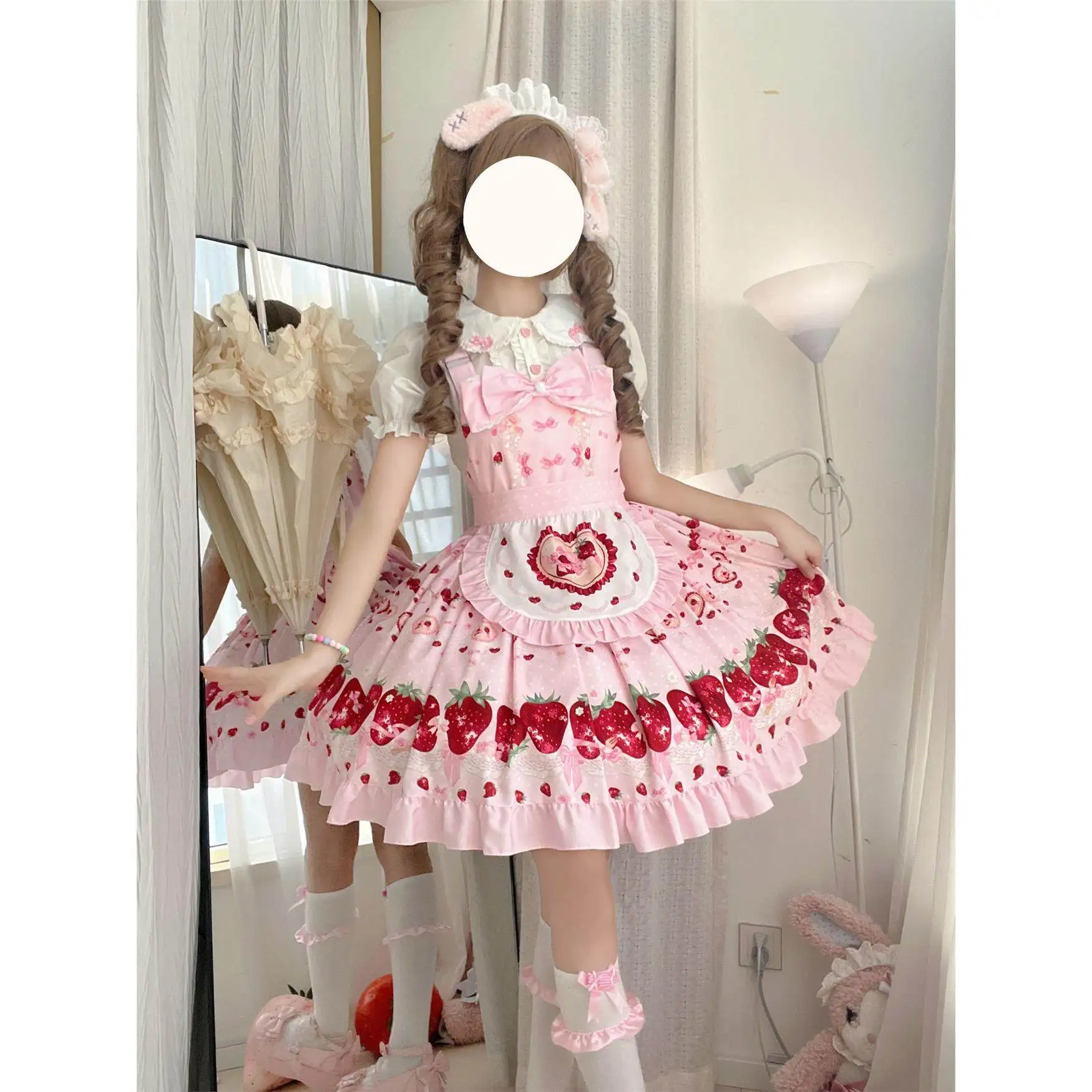 Strawberry Prelude Original Princess Lolita Sweet Series Handle Pattern Print Hanfu Women's Clothing Autumn 2026 New Arrival